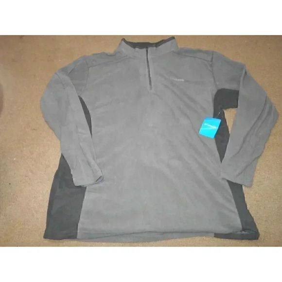 Columbia 1/4 Zip Long Sleeve Gray Pullover Fleece Shirt Size: 4X NWT! Klamath Ra - Picture 1 of 3